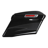 HR3 Dark Slate Candy / Arctic Black CVO Stretched Saddlebags with Speaker Lids For 14-23 Harley Touring